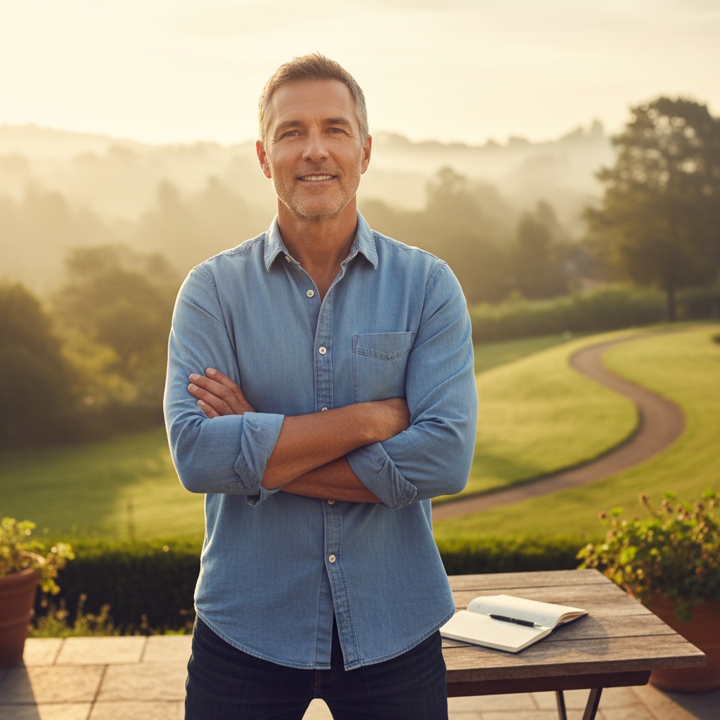 Man in his 40s ready to start his transformation journey today with confidence and determination through small wins